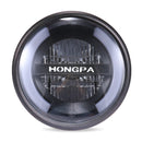 HONGPA Motorcycle Retro Headlights Modified Parts LED General Metal Headlights(Matte Black)