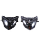 Motorcycle LED Retro Headlights LED Far Near Beam Lights For Yamaha LC135 V2-V6(Smoked Glass)