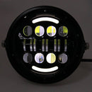 7 Inch Motorcycle Retro Modified Headlights Day Trip LED Far Near Beam Lights For Wrangler / Harley