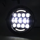 7 Inch Motorcycle Retro Modified Headlights Day Trip LED Far Near Beam Lights For Wrangler / Harley