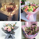 2 Bags Flower Wrapping Paper Matte Paper Gift Paper Translucent Wrapping Paper Material, Colour: Deep Pink