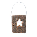 2 PCS 120211 Valentine Day Atmosphere Lamp Candle Holder Cafe Decoration Home Party Decoration Tea Wax Wooden Candle Cup(Five Stars)