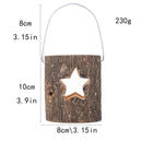 2 PCS 120211 Valentine Day Atmosphere Lamp Candle Holder Cafe Decoration Home Party Decoration Tea Wax Wooden Candle Cup(Five Stars)