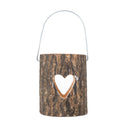 2 PCS 120211 Valentine Day Atmosphere Lamp Candle Holder Cafe Decoration Home Party Decoration Tea Wax Wooden Candle Cup(Love)