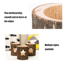 2 PCS 120211 Valentine Day Atmosphere Lamp Candle Holder Cafe Decoration Home Party Decoration Tea Wax Wooden Candle Cup(Snowflake)