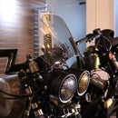 Motorcycle Retro Headlight CG125 Metal Universal Headlight Retro Dual Lamp(Black)