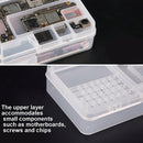 2 PCS Double-Layer Clamshell Mobile Phone Repair Parts Turnover Box Mobile Phone Disassembly Screw Component Storage Box