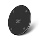 K8 10W Universal Aluminum Alloy Mobile Phone Wireless Charger, Specification:with 1m Cable(Black)