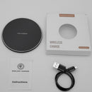 K8 10W Universal Aluminum Alloy Mobile Phone Wireless Charger, Specification:with 1m Cable(Black)