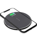 K8 10W Universal Aluminum Alloy Mobile Phone Wireless Charger, Specification:with 1m Cable(Black)