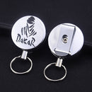 3 PCS High Elasticity Retractable Wire Rope Key Ring Outdoor Anti-Lost Anti-Theft Retractable Key Ring Random Pattern Delivery(4 cm )
