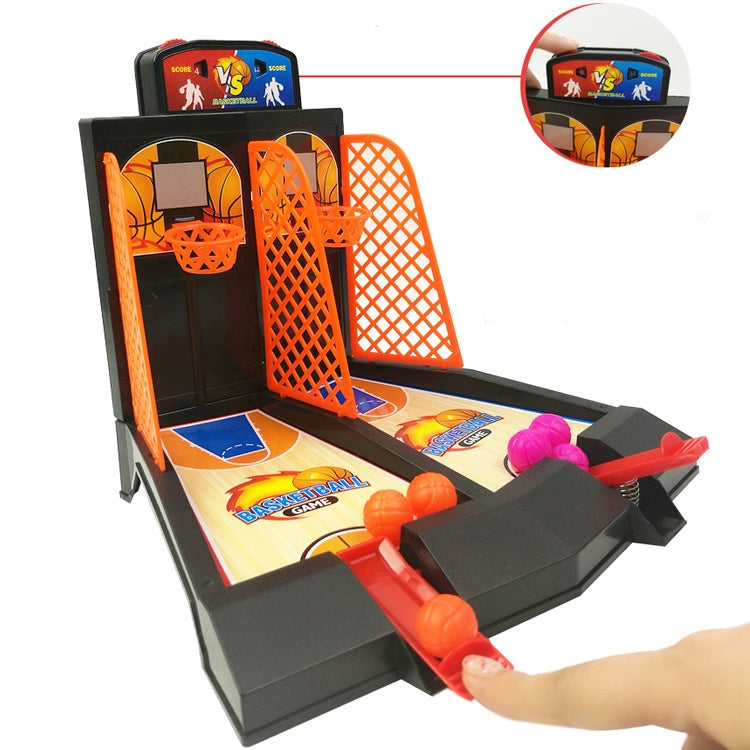 2 PCS Double Battle Basketball Toys Children Finger Catapult Basketball Court Desktop Shooting Parent-Child Game