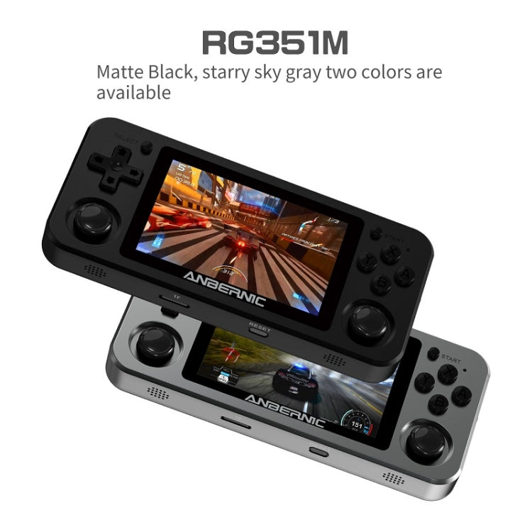 RG351M 3.5 inch Screen Handheld Game Console Arcade Nostalgic Retro Game Console 64G (Grey)