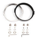 5.75 Inch Round Retro Headlight Ring Motorcycle Headlight Modification Parts(Black)