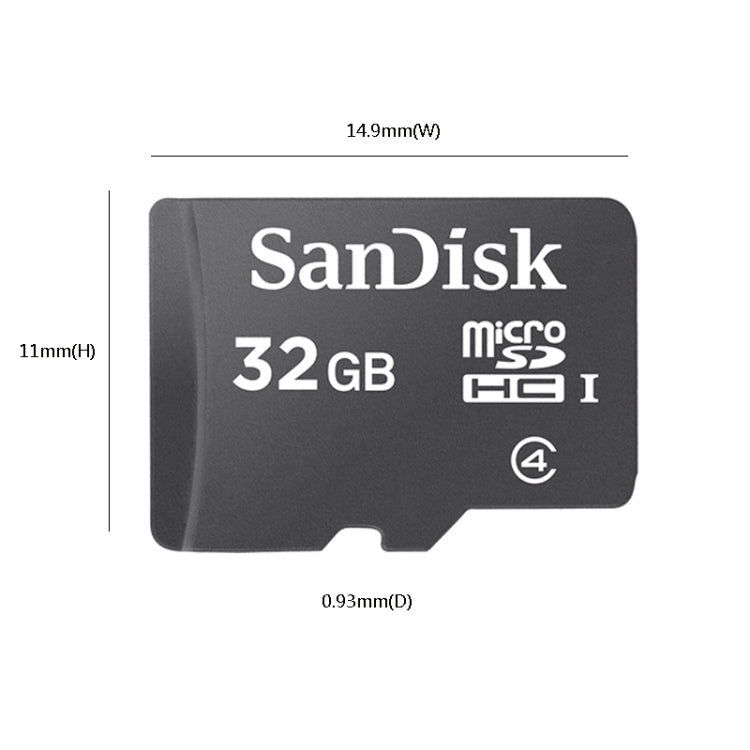 SanDisk C4 Small Speaker TF Card Mobile Phone Micro SD Card Memory Card, Capacity: 16GB