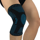Sports Knee Pads Anti-Collision Support Compression Keep Warm Leg Sleeve Knitting Basketball Running Cycling Protective Gear, Size: XL(Black Blue)