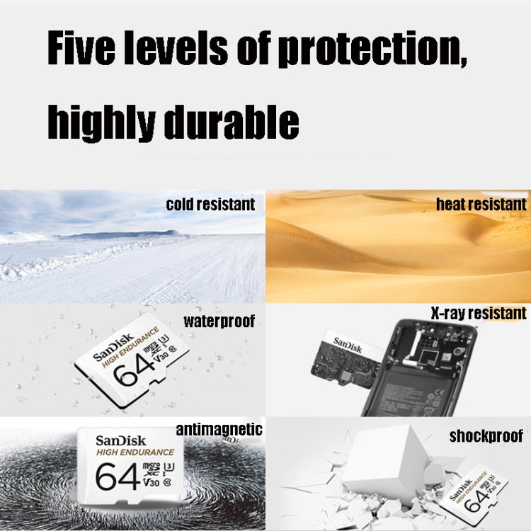 SanDisk U3 Driving Recorder Monitors High-Speed SD Card Mobile Phone TF Card Memory Card, Capacity: 64GB