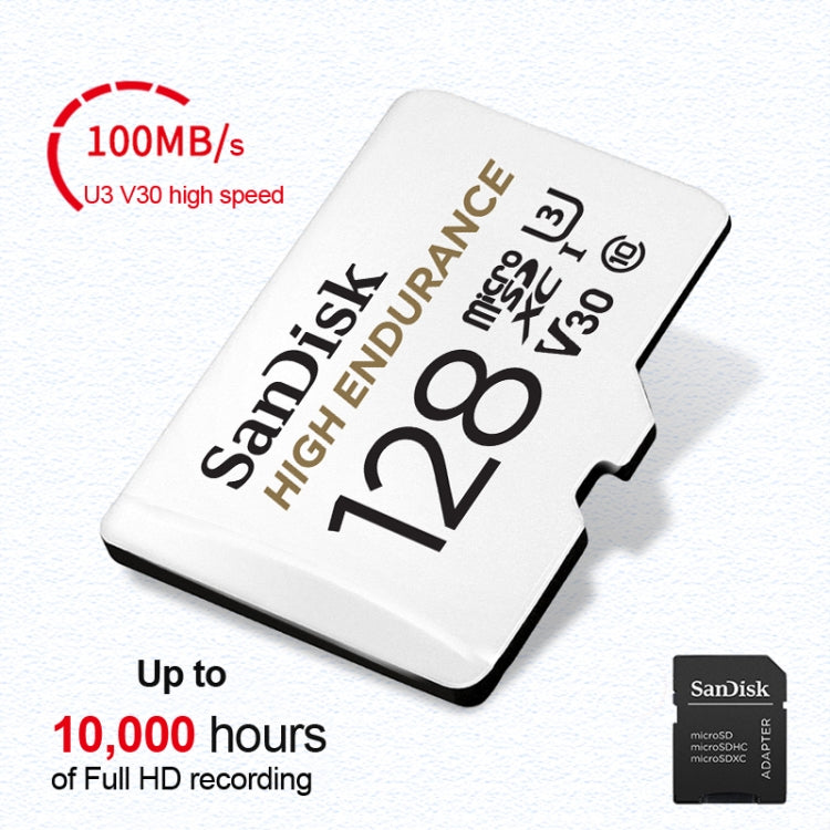 SanDisk U3 Driving Recorder Monitors High-Speed SD Card Mobile Phone TF Card Memory Card, Capacity: 128GB