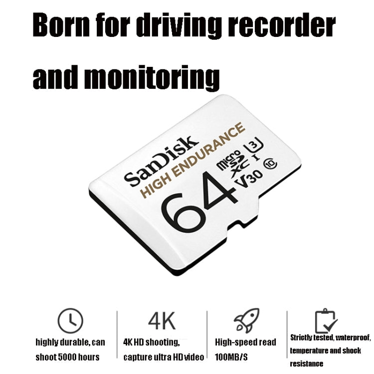 SanDisk U3 Driving Recorder Monitors High-Speed SD Card Mobile Phone TF Card Memory Card, Capacity: 128GB