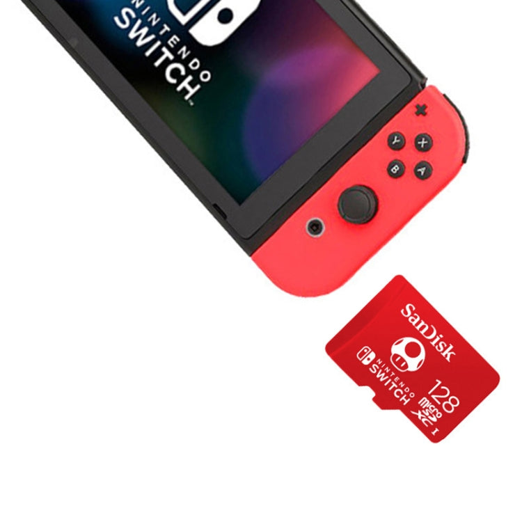 SanDisk SDSQXAO TF Card Micro SD Memory Card for Nintendo Switch Game Console, Capacity: 128GB Red