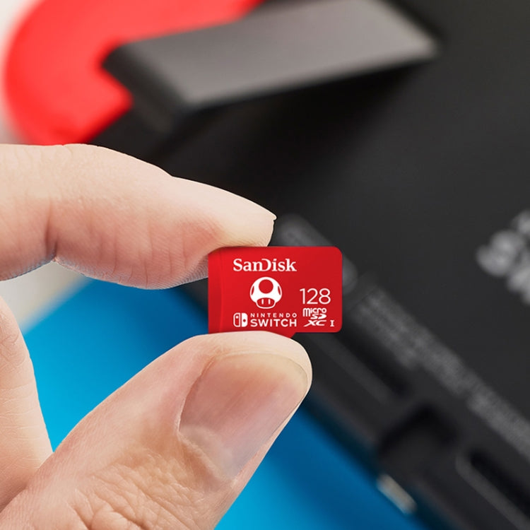 SanDisk SDSQXAO TF Card Micro SD Memory Card for Nintendo Switch Game Console, Capacity: 128GB Red