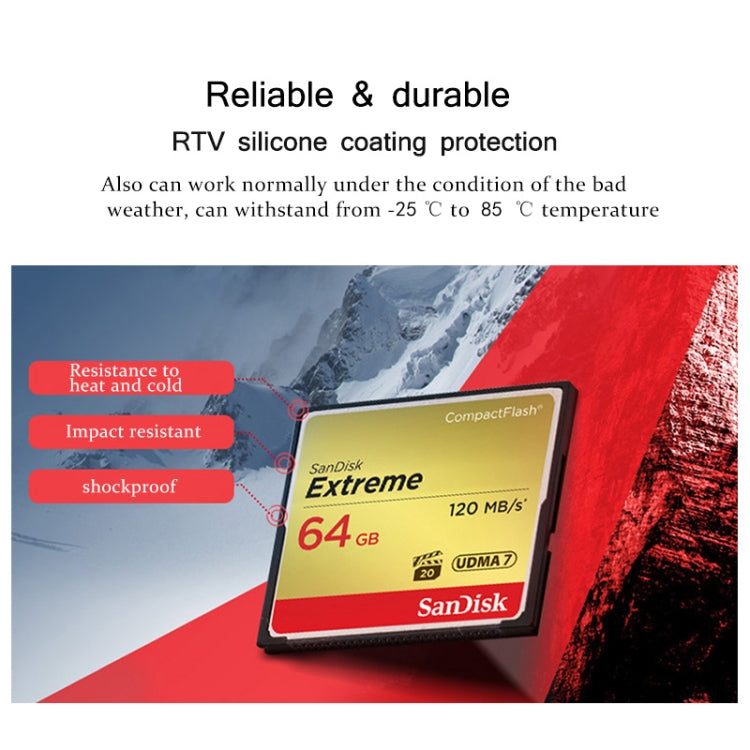 SanDisk CFXPS-1067X High Speed CF Card Camera SLR Camera Memory Card CF-120M/S, Capacity: 64GB