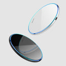 X8 15W QI Round Acrylic Mirror Wireless Charger(Silver)