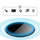 X8 15W QI Round Acrylic Mirror Wireless Charger(Silver)