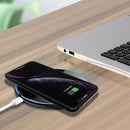 X8 15W QI Round Acrylic Mirror Wireless Charger(Silver)