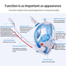 Snorkeling Mask Double Tube Silicone Full Dry Diving Mask Adult Swimming Mask Diving Goggles, Size: L/XL(White/Pink)
