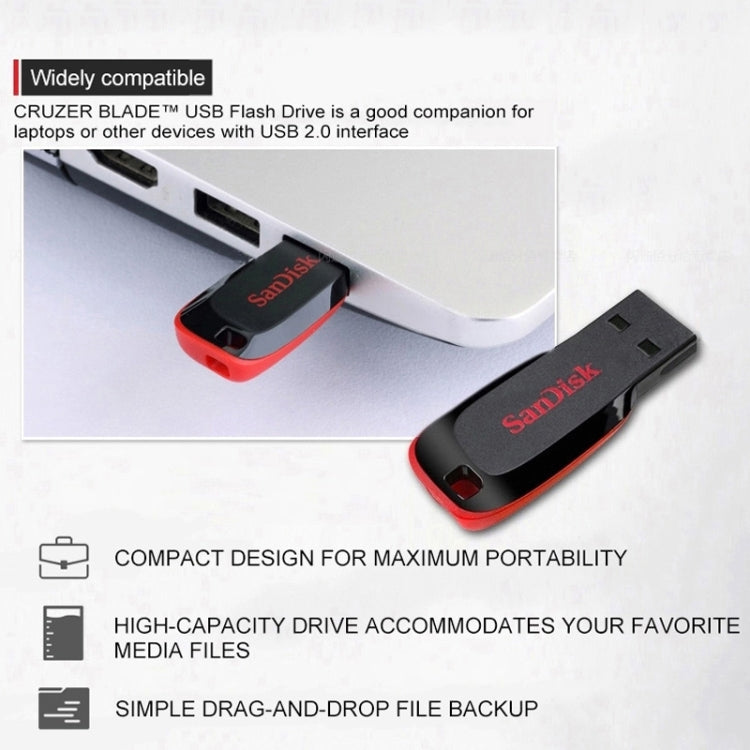 SanDisk CZ50 Mini Office USB 2.0 Flash Drive U Disk, Capacity: 16GB