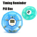 TF141 7-Cell Night Lighting Electronic Pill Box Portable Timing Reminder Pill Box, Size: 11x2.5cm(Blue)