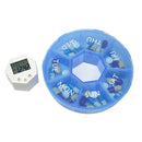 TF141 7-Cell Night Lighting Electronic Pill Box Portable Timing Reminder Pill Box, Size: 11x2.5cm(Blue)