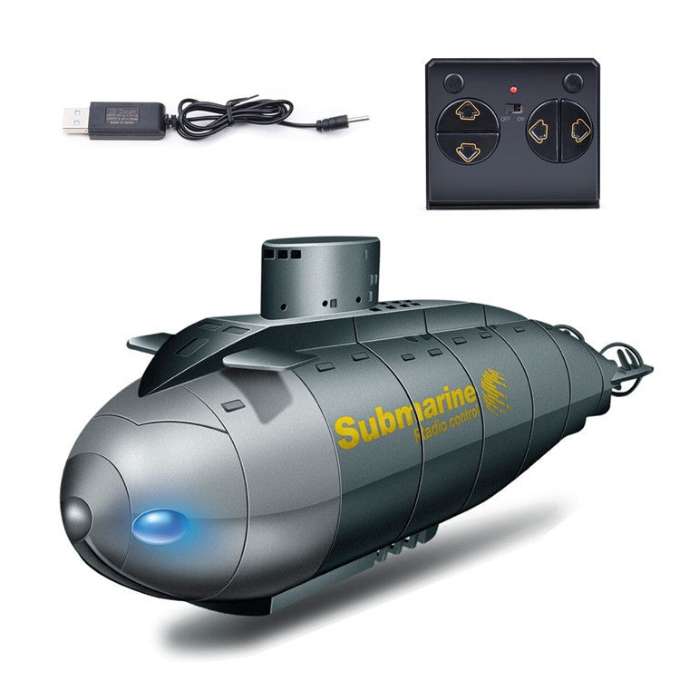 Children 2.4G Electric Six-Way Mini Submarine Model Boy Playing In Water Remote Control Boat Nuclear Submarine(Black)