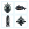 Children 2.4G Electric Six-Way Mini Submarine Model Boy Playing In Water Remote Control Boat Nuclear Submarine(Black)