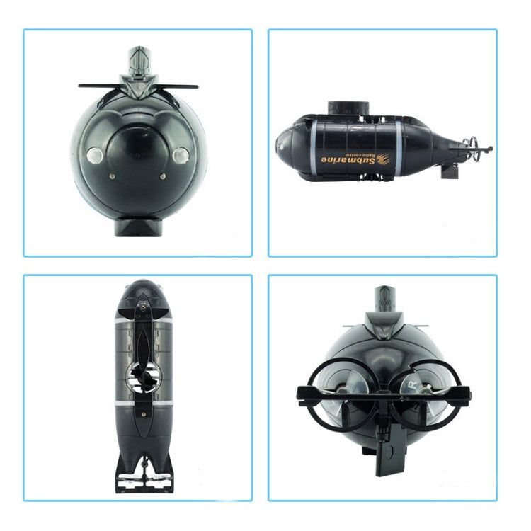 Children 2.4G Electric Six-Way Mini Submarine Model Boy Playing In Water Remote Control Boat Nuclear Submarine(Black)