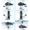 Children 2.4G Electric Six-Way Mini Submarine Model Boy Playing In Water Remote Control Boat Nuclear Submarine(Black)