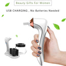 Electric Scrubber Make-Up Brush Cleaning Machine Automatic Dryer USB Rechargeable Make-Up Brush Cleaner(White)