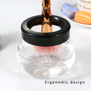 Electric Scrubber Make-Up Brush Cleaning Machine Automatic Dryer USB Rechargeable Make-Up Brush Cleaner(Black)