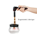 Electric Scrubber Make-Up Brush Cleaning Machine Automatic Dryer USB Rechargeable Make-Up Brush Cleaner(Black)