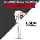 Electric Scrubber Make-Up Brush Cleaning Machine Automatic Dryer USB Rechargeable Make-Up Brush Cleaner(White)