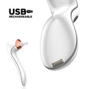 Electric Scrubber Make-Up Brush Cleaning Machine Automatic Dryer USB Rechargeable Make-Up Brush Cleaner(White)