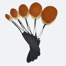 10 PCS / Set Toothbrush Makeup Brush Foundation Brushes Beauty Tools(Silver)