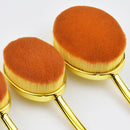 10 PCS / Set Toothbrush Makeup Brush Foundation Brushes Beauty Tools(Golden)