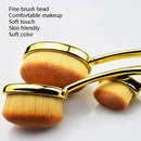 10 PCS / Set Toothbrush Makeup Brush Foundation Brushes Beauty Tools(Golden)