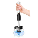 Electric Scrubber USB Rechargeable Makeup Brush Cleaning Machine Automatic Drying Brush Cleaner(White)