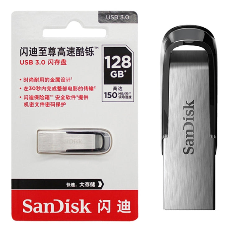 SanDisk CZ73 USB 3.0 High Speed Metal U Disk, Capacity: 128GB(Black)