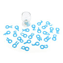 2 Sets Silicone Wine Glass Letter Mark Pendant(Light Blue)