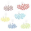 2 Sets Silicone Wine Glass Letter Mark Pendant(Red)