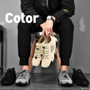 Spring And Summer Men Casual Breathable Peas Shoes Leather Pigskin Lazy Sneakers, Size: 47(Black)